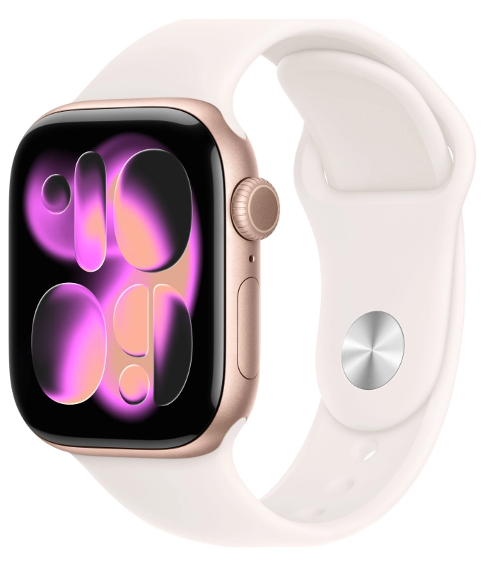 Apple Watch Series 11 42 мм, розовое золото, ремешок цвета «легкий румянец», размер S/M