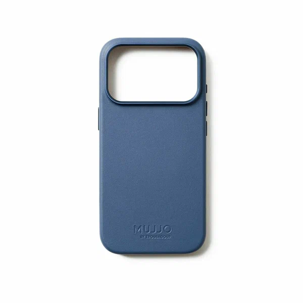 Чехол Mujjo Leather для iPhone 17 Pro, глубокий синий